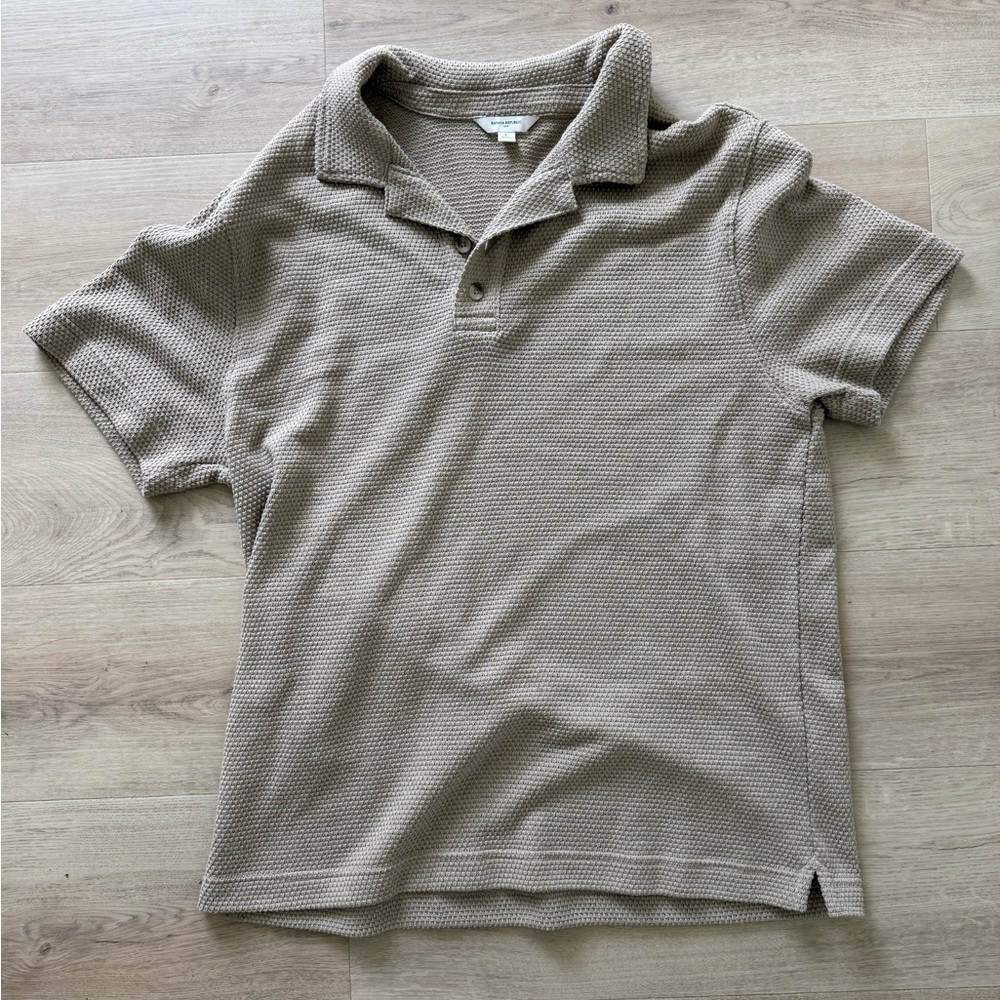 Banana Republic Men's Beige Knit Polo
